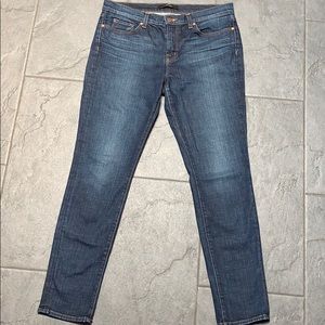 J brand dark wash jeans 31 skinny leg league euc!